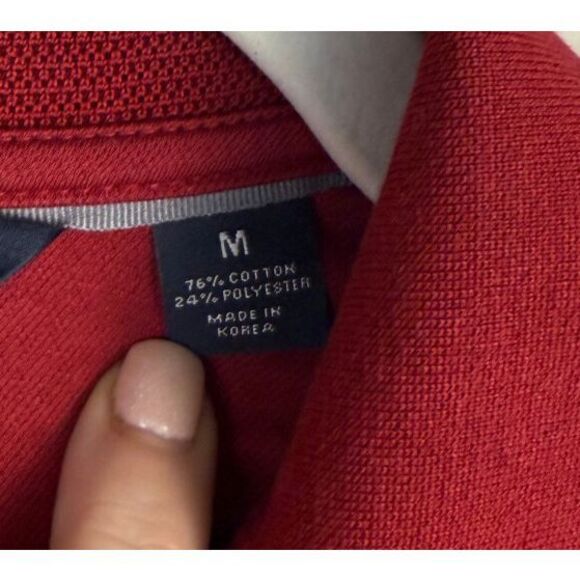 Hart Schaffner Marx Polo Shirt Mens Red Short Sleeve Casual Comfort Size Medium - Picture 4 of 8